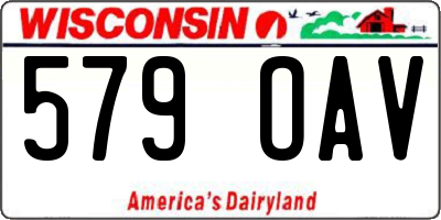 WI license plate 579OAV