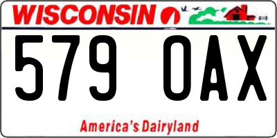 WI license plate 579OAX