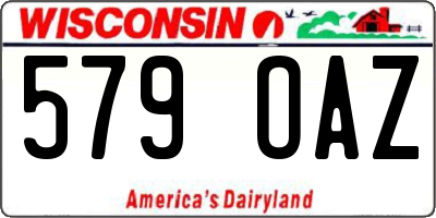 WI license plate 579OAZ