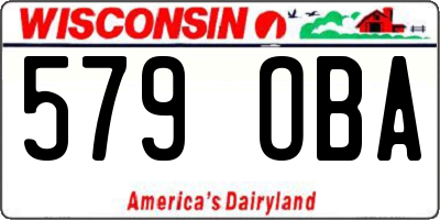 WI license plate 579OBA