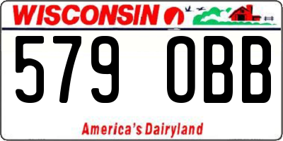 WI license plate 579OBB