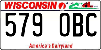 WI license plate 579OBC