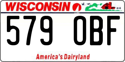 WI license plate 579OBF