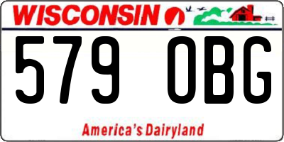 WI license plate 579OBG