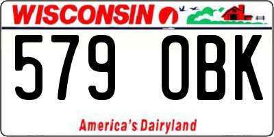 WI license plate 579OBK