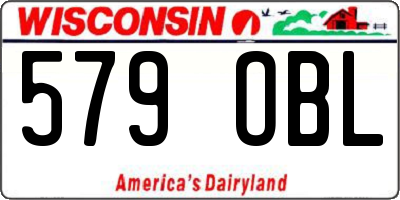 WI license plate 579OBL
