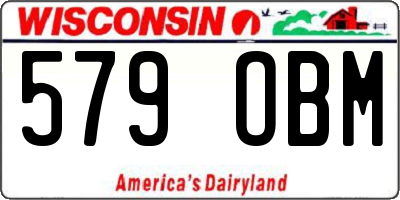 WI license plate 579OBM