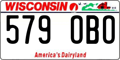 WI license plate 579OBO