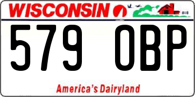 WI license plate 579OBP