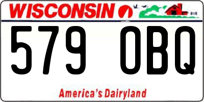 WI license plate 579OBQ