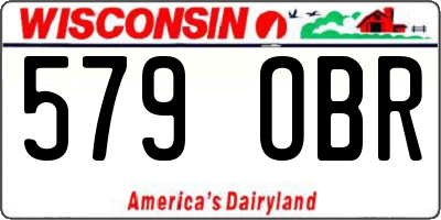 WI license plate 579OBR