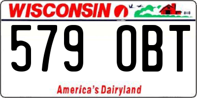 WI license plate 579OBT