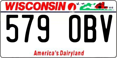 WI license plate 579OBV