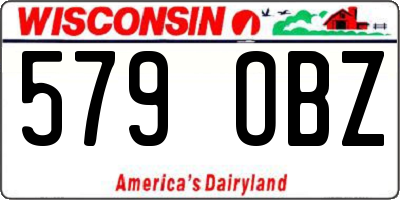 WI license plate 579OBZ