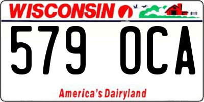 WI license plate 579OCA