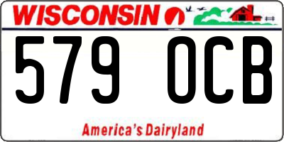 WI license plate 579OCB