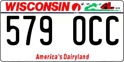 WI license plate 579OCC