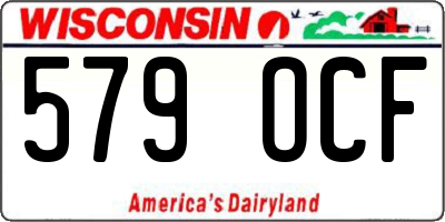 WI license plate 579OCF