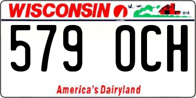 WI license plate 579OCH