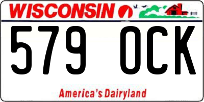 WI license plate 579OCK