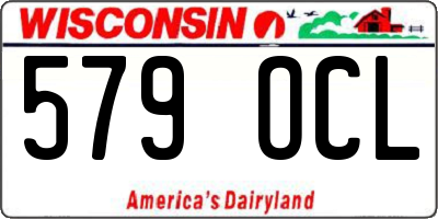 WI license plate 579OCL