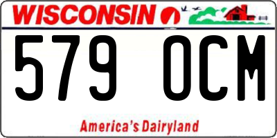 WI license plate 579OCM