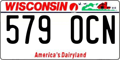 WI license plate 579OCN