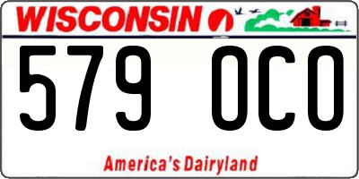 WI license plate 579OCO