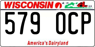 WI license plate 579OCP