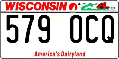 WI license plate 579OCQ