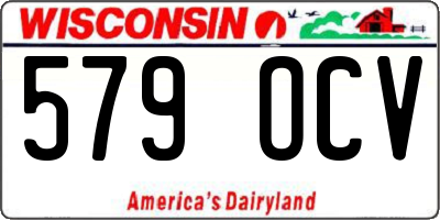 WI license plate 579OCV
