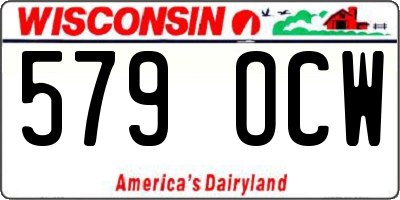 WI license plate 579OCW