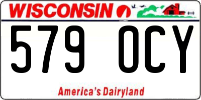 WI license plate 579OCY