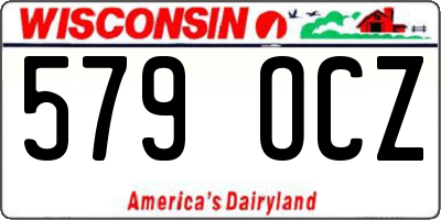 WI license plate 579OCZ