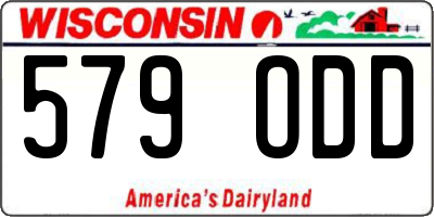 WI license plate 579ODD