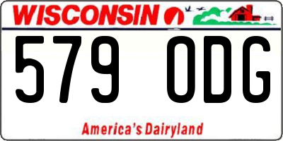WI license plate 579ODG
