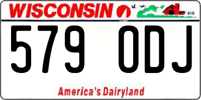WI license plate 579ODJ