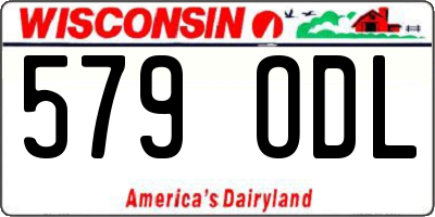 WI license plate 579ODL