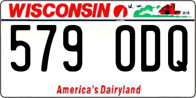 WI license plate 579ODQ