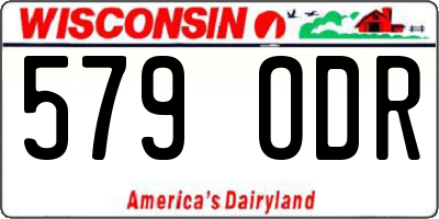 WI license plate 579ODR