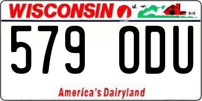 WI license plate 579ODU