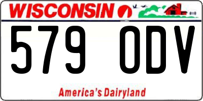 WI license plate 579ODV