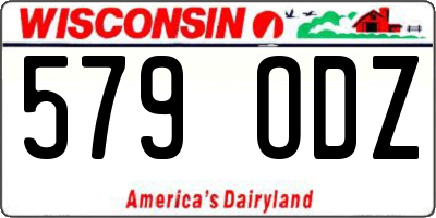 WI license plate 579ODZ