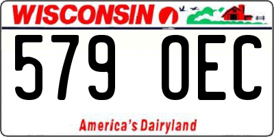 WI license plate 579OEC