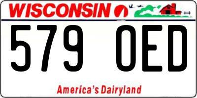 WI license plate 579OED