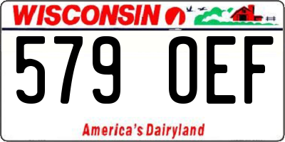 WI license plate 579OEF