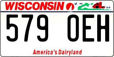 WI license plate 579OEH