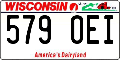 WI license plate 579OEI