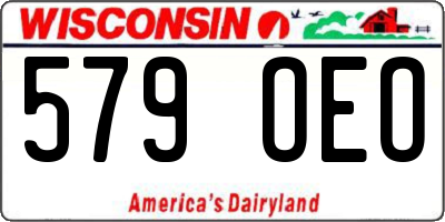 WI license plate 579OEO