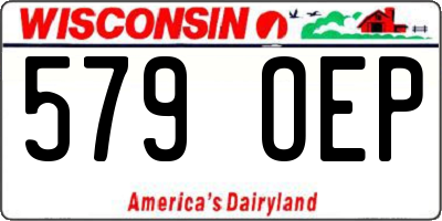 WI license plate 579OEP
